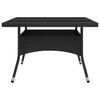 vidaXL 9 Piece Garden Dining Set Poly Rattan and Glass Black
