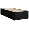 vidaXL Box Spring Bed with Mattress Black King Single Fabric