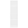 vidaXL 4-Tier Book Cabinet White 40x24x142 cm Engineered Wood