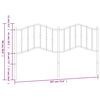 vidaXL Metal Headboard Black 180 cm