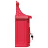 vidaXL Wall Mounted Mailbox Red 40.5 x 16 x 45 cm Cast Aluminum
