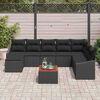 vidaXL Garden Sofa Set 9 pcs Black