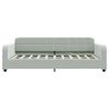 vidaXL Daybed with Trundle without Mattress Light Grey 90x190 cm