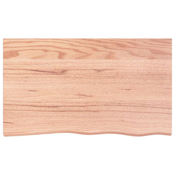 vidaXL Table Top Light Brown 100x60x(2-6) cm Treated Solid Wood Oak