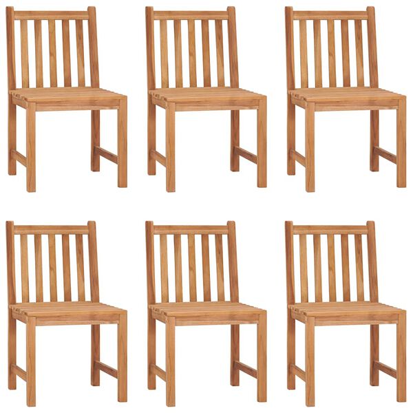 vidaXL 7 Piece Garden Dining Set Solid Teak Wood