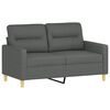 vidaXL 2 Piece Sofa Set with Pillows Dark Grey Fabric