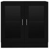 vidaXL Vitrine Cabinet Black 82.5x30.5x80 cm Engineered Wood