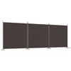 vidaXL 3-Panel Room Divider Brown 525x180 cm Fabric