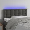 vidaXL LED Headboard Dark Grey 100 cm Velvet