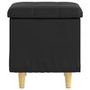 vidaXL Storage Ottoman with Cushion Black 40 x 40 x 45 cm Faux leather
