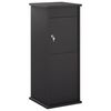 vidaXL Mailbox Black 40 x 40 x 100 cm Steel