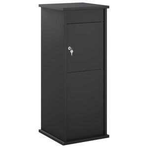 vidaXL Mailbox Black 40 x 40 x 100 cm Steel