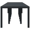vidaXL Garden Dining Table Anthracite 400 x 100 x 73 cm Poly Rattan