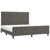 vidaXL Bed Frame without Mattress Dark Grey 152x203 cm Queen Velvet
