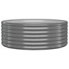 vidaXL Garden Raised Bed Galvanised Steel 100x100x36 cm Grey