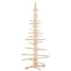 vidaXL Wooden Christmas Tree Solid Pine Wood Natural with Unfinished