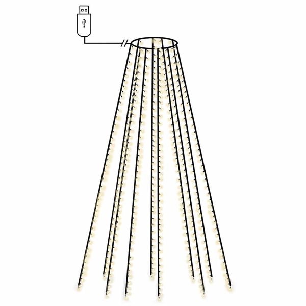 vidaXL Tree Lights with 500 LEDs Cold White 500 cm Indoor Outdoor