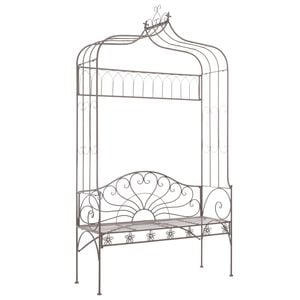 vidaXL Garden Bench 122 cm Iron Antique Brown