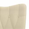 vidaXL Relaxing Chair with a Stool Cream Fabric