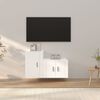 vidaXL 2 Piece TV Cabinet Set White Engineered Wood