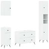 vidaXL 4 Piece Bathroom Cabinet Set BREDA White Engineered Wood