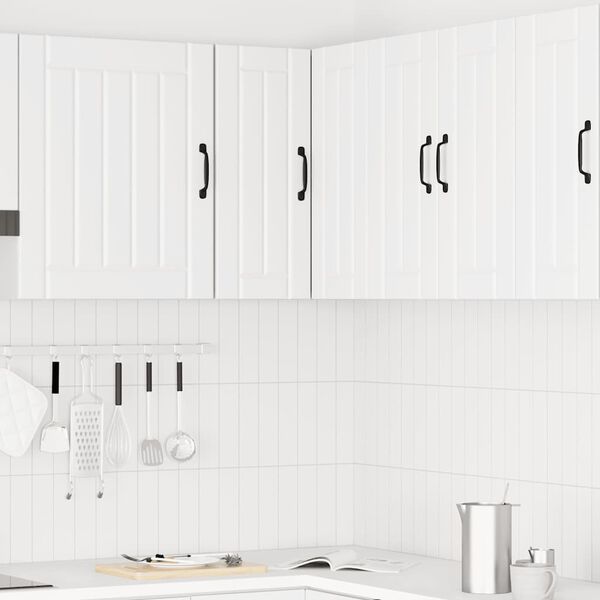 vidaXL Kitchen Wall Corner Cabinet Kalmar White Engineered Wood