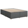 vidaXL Box Spring Bed with Mattress Dark Grey Double Fabric