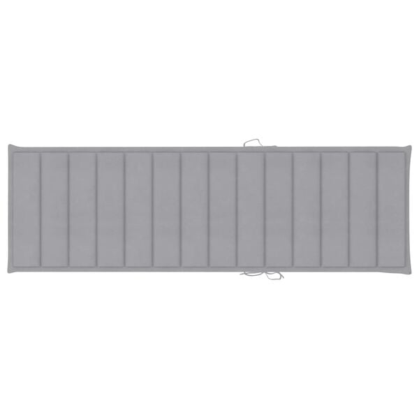 vidaXL Garden Sun Lounger with Cushion Solid Acacia Wood