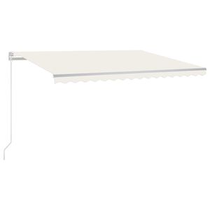 vidaXL Manual Retractable Awning 450x300 cm Cream (313192+313168)