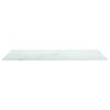 vidaXL Table Top White 120x65 cm 8mm Tempered Glass with Marble Design