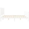 vidaXL Bed Frame without Mattress White Super King Size Solid Wood