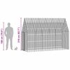vidaXL Rabbit Cage Silver 300 x 100 x 210 cm Galvanised Steel