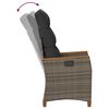 vidaXL Reclining Garden Chair Grey and Dark Grey 64 x 57.5 x 112 cm