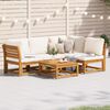 vidaXL 5 Piece Garden Lounge Set with Cushions Solid Wood Acacia
