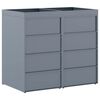 vidaXL Wheelie Bin Storage for 2 Bins Light Grey 136 x 77.5 x 121.5 cm