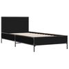 vidaXL Bed Frame without Mattress Black 90x190 cm Single