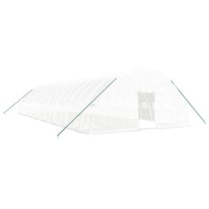 vidaXL Greenhouse with Steel Frame White 96 m&sup2; 16x6x2.85 m