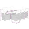 vidaXL 9 Piece Garden Dining Set with Cushions Grey Poly Rattan