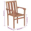 vidaXL Stackable Garden Chairs with Cushions 4 pcs Solid Teak Wood