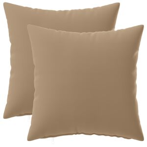 vidaXL Cushion Cover 2 pcs HEERLEN Taupe 40 x 40 cm Polyester