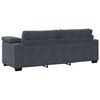 vidaXL 3 Piece Sofa Set with Cushions Dark Grey Velvet
