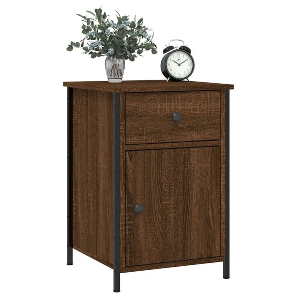 vidaXL Bedside Cabinets 2 pcs Brown Oak 40x42x60 cm Engineered Wood