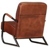 vidaXL Sofa Chair Brown Real Leather