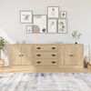 vidaXL Sideboards 3 pcs Sonoma Oak Engineered Wood