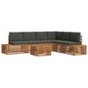 vidaXL 7 pcs Outdoor Sofa Set Solid Acacia Wood and Polyester