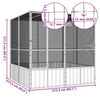 vidaXL Bird Cage Grey 213.5x217.5x211.5 cm Galvanised Steel