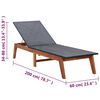 vidaXL Sun Lounger with Table Poly Rattan and Solid Acacia Wood