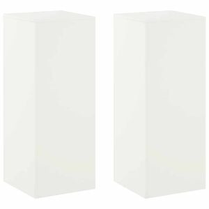 vidaXL Plant Stand 2 pcs White 40 x 40 x 100 cm Steel