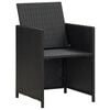 vidaXL Garden Chairs 4 pcs Poly Rattan Black