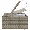 vidaXL Garden Footrest with Cushion Grey 55x55x30 cm Poly Rattan